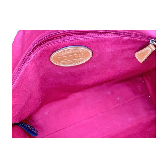 Fossil Keyper Shoulder Messenger Bag Crossbody Striped Coated Canvas - Picture 4 of 4